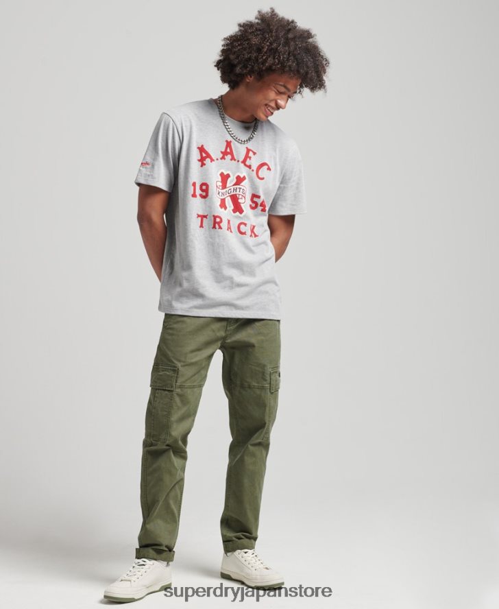 ヴィンテージカレッジTシャツ 男性 Superdry 衣類 グレー 2J62PZ4866