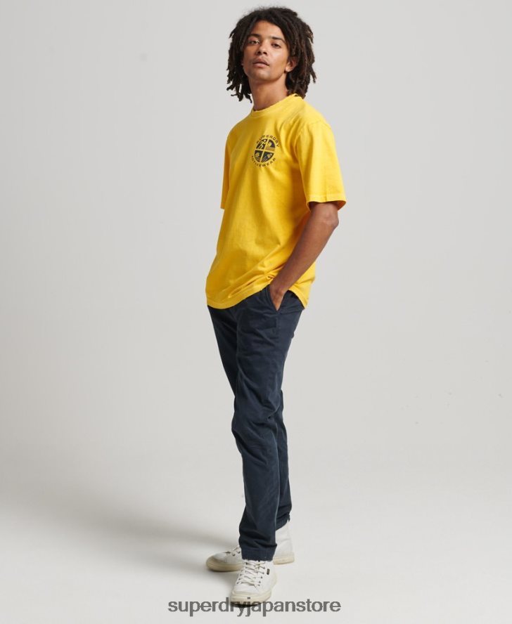 ヴィンテージ アスレチック クラブ T シャツ 男性 Superdry 衣類 黄色 2J62PZ4888