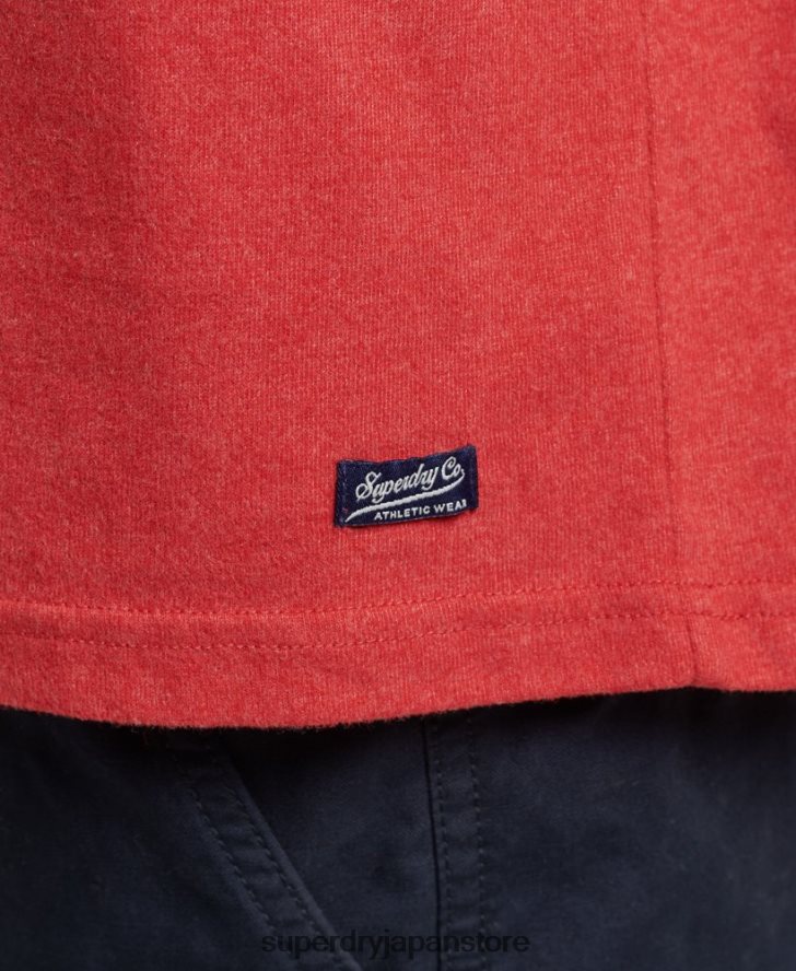 アスレティックシティ スクリプト Tシャツ 男性 Superdry 衣類 赤 2J62PZ4894