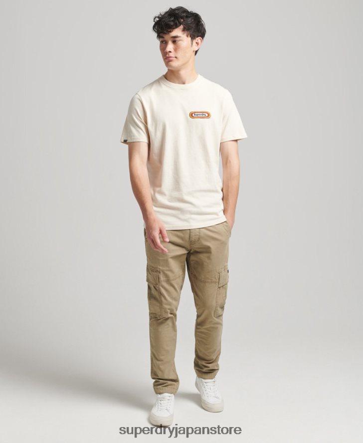 ヴィンテージ トレード タブ T シャツ 男性 Superdry 衣類 クリーム 2J62PZ4899