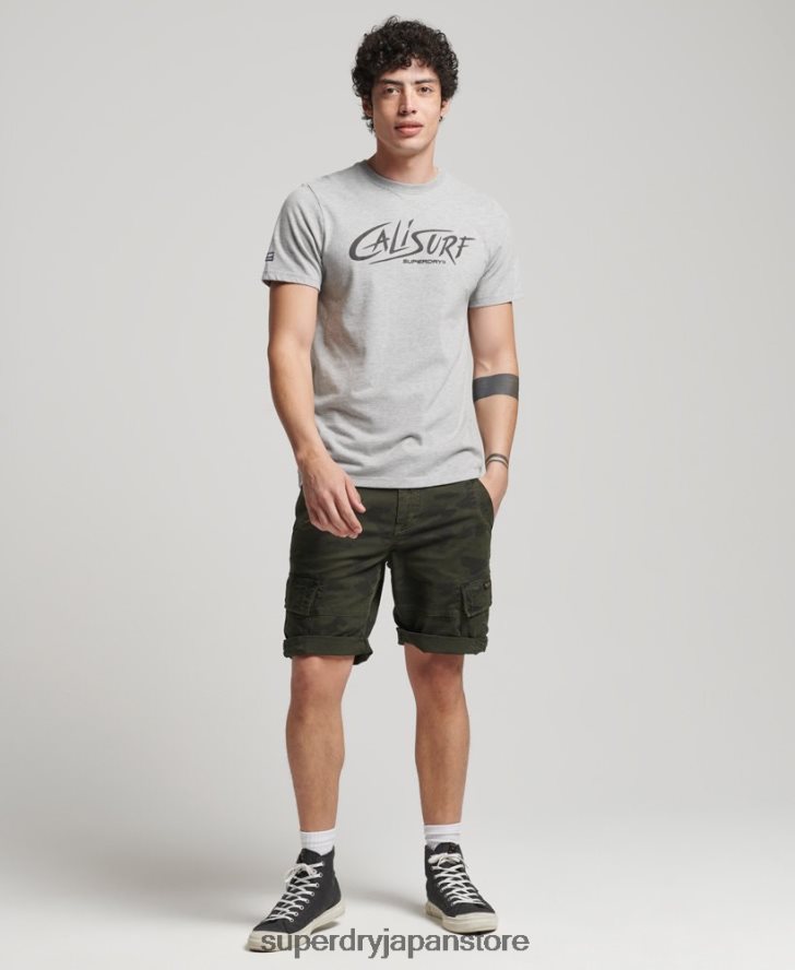 ヴィンテージカリTシャツ 男性 Superdry 衣類 グレー 2J62PZ4909