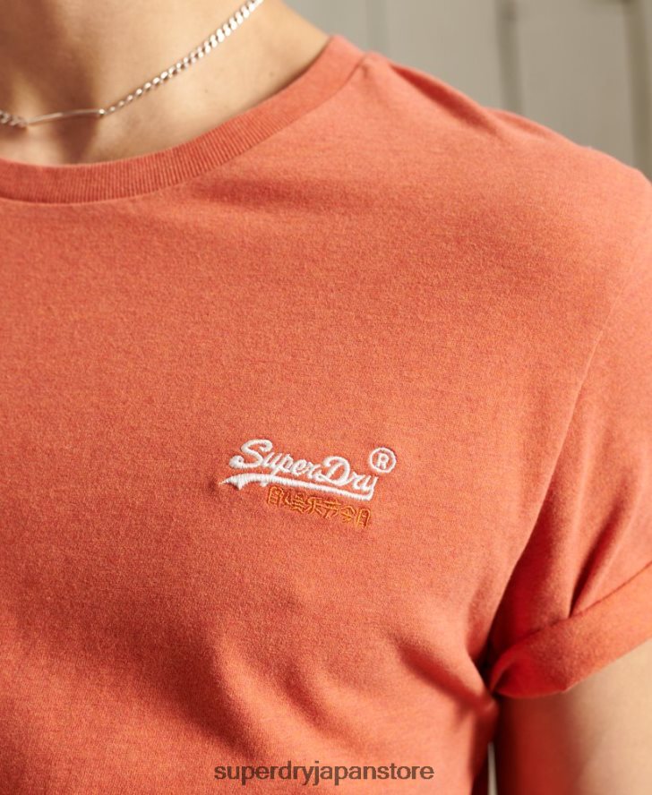 オーガニックコットン ヴィンテージ刺繍 Tシャツ 男性 Superdry 衣類 オレンジ 2J62PZ4913