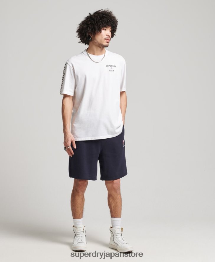 コードコアスポーツTシャツ 男性 Superdry 衣類 白 2J62PZ4920