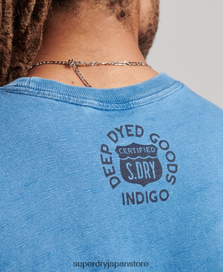 ヴィンテージウォールサインTシャツ 男性 Superdry 衣類 ライトブルー 2J62PZ4921