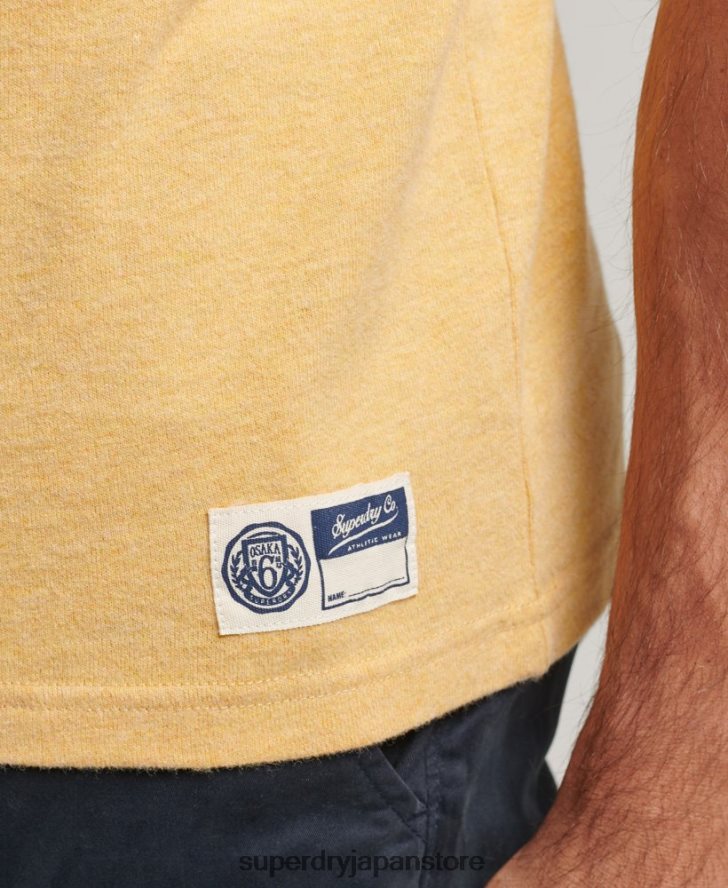 ヴィンテージスクリプトスタイルカレッジTシャツ 男性 Superdry 衣類 黄色 2J62PZ4922