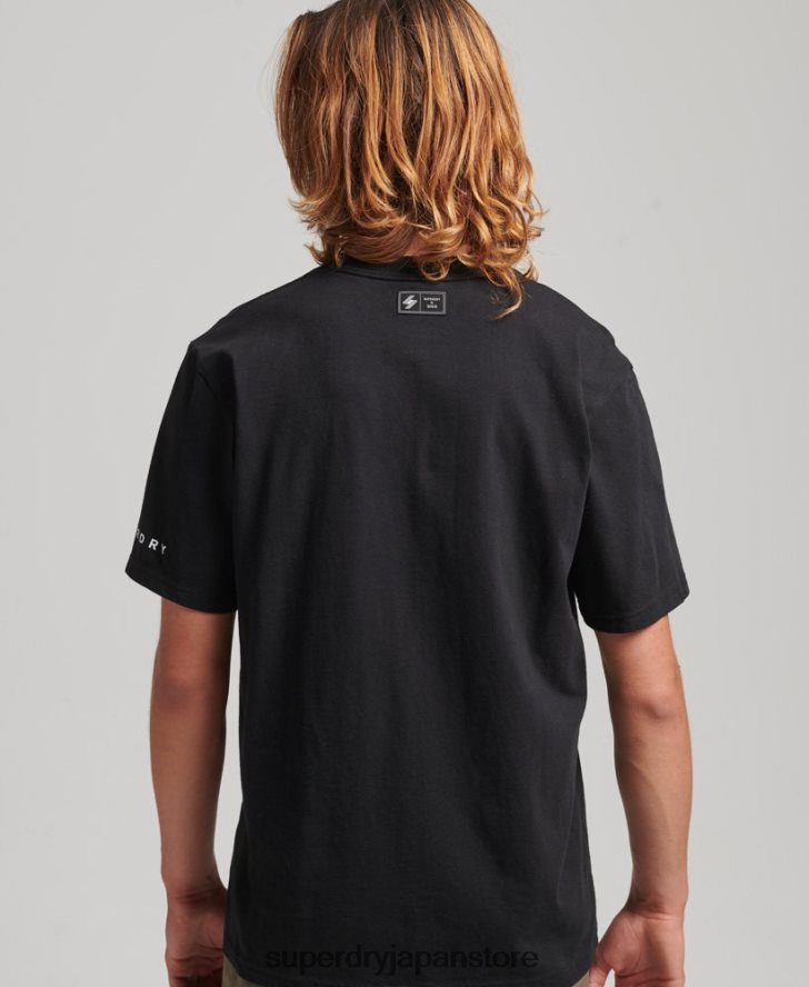 余分なルーズTシャツ 男性 Superdry 衣類 黒 2J62PZ4927