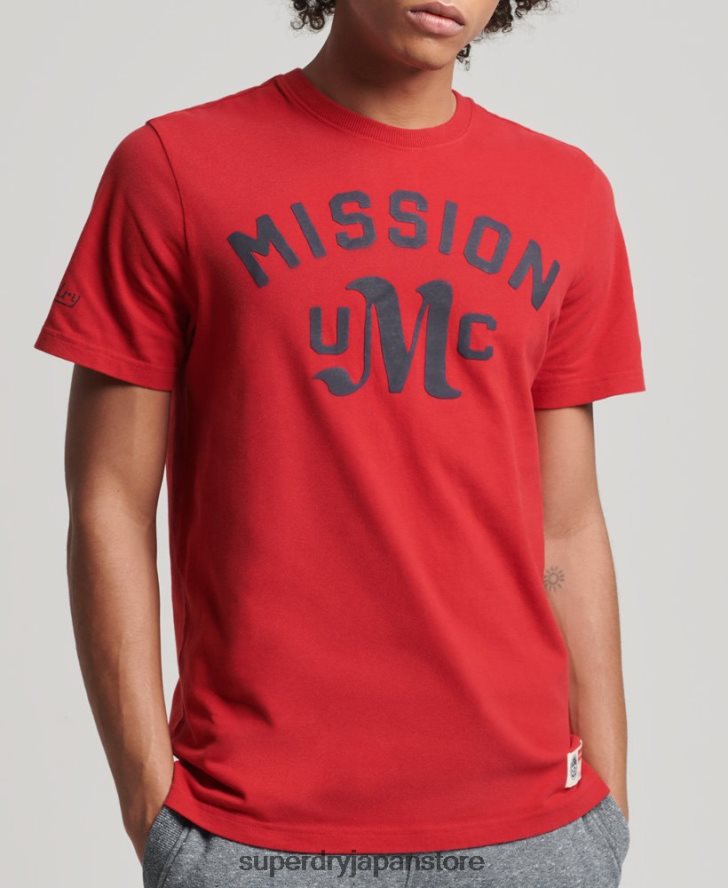 ヴィンテージアスレチックTシャツ 男性 Superdry 衣類 赤 2J62PZ4928