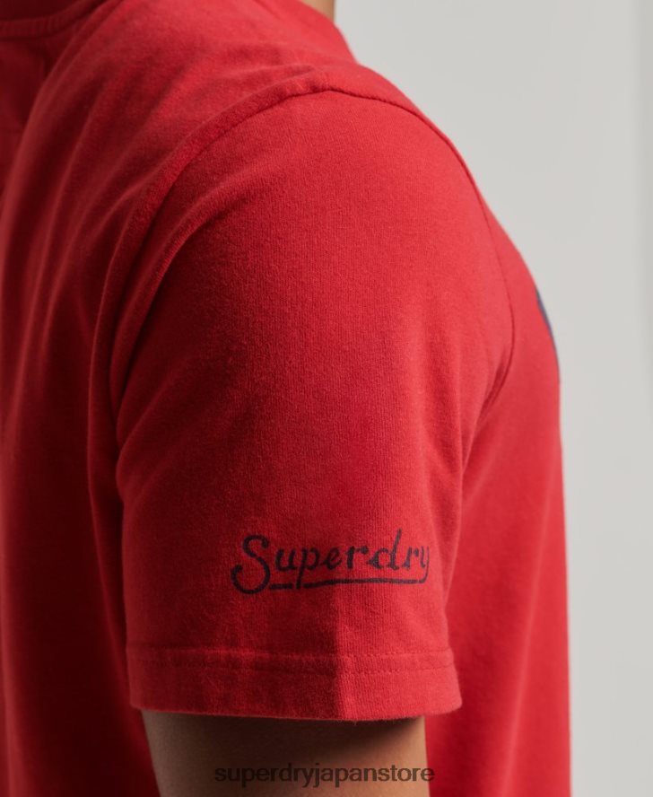 ヴィンテージアスレチックTシャツ 男性 Superdry 衣類 赤 2J62PZ4928