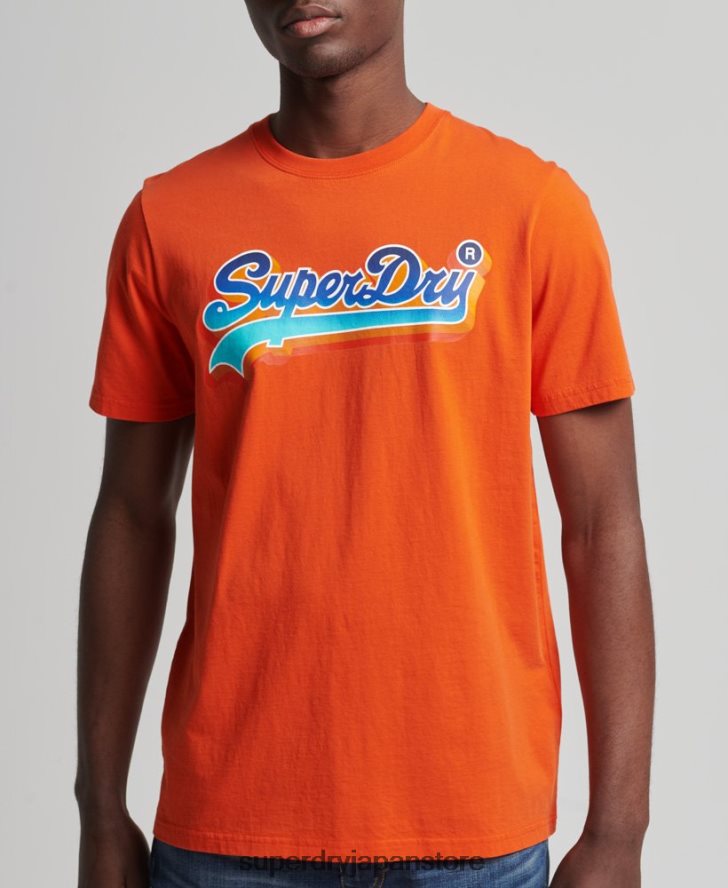 ヴィンテージロゴシーズンTシャツ 男性 Superdry 衣類 オレンジ 2J62PZ4935