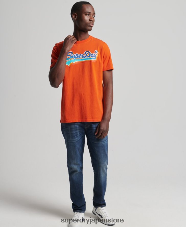ヴィンテージロゴシーズンTシャツ 男性 Superdry 衣類 オレンジ 2J62PZ4935