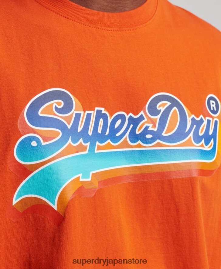 ヴィンテージロゴシーズンTシャツ 男性 Superdry 衣類 オレンジ 2J62PZ4935
