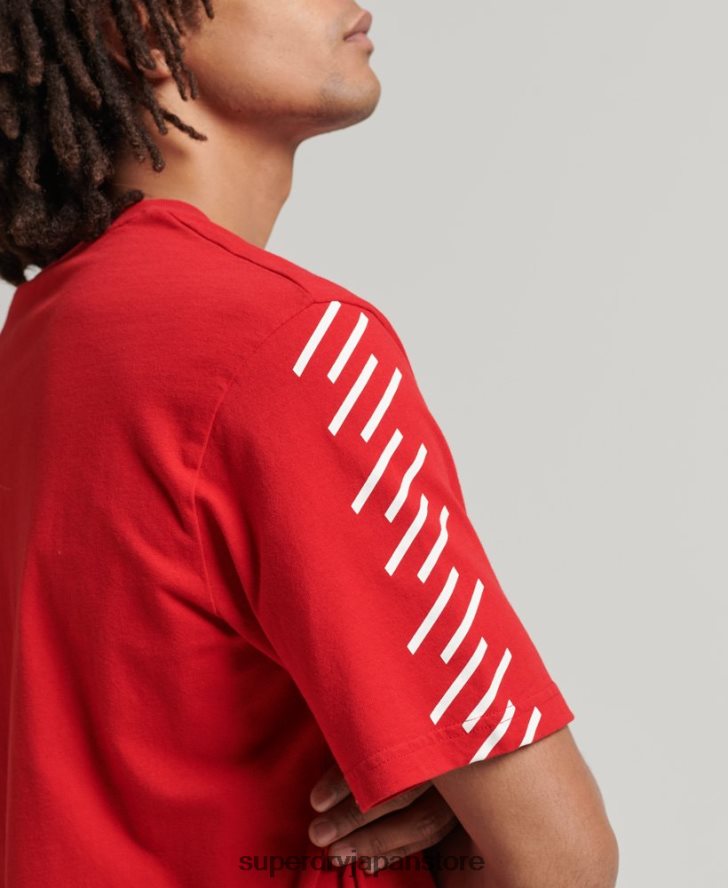 コードコアスポーツTシャツ 男性 Superdry 衣類 赤 2J62PZ4937