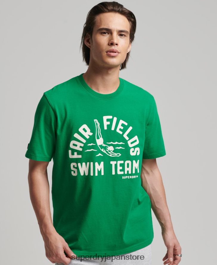 私の世代のヴィンテージ T シャツ 男性 Superdry 衣類 緑 2J62PZ4941