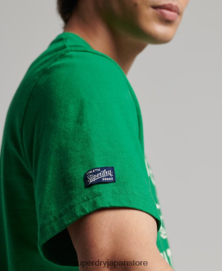 私の世代のヴィンテージ T シャツ 男性 Superdry 衣類 緑 2J62PZ4941