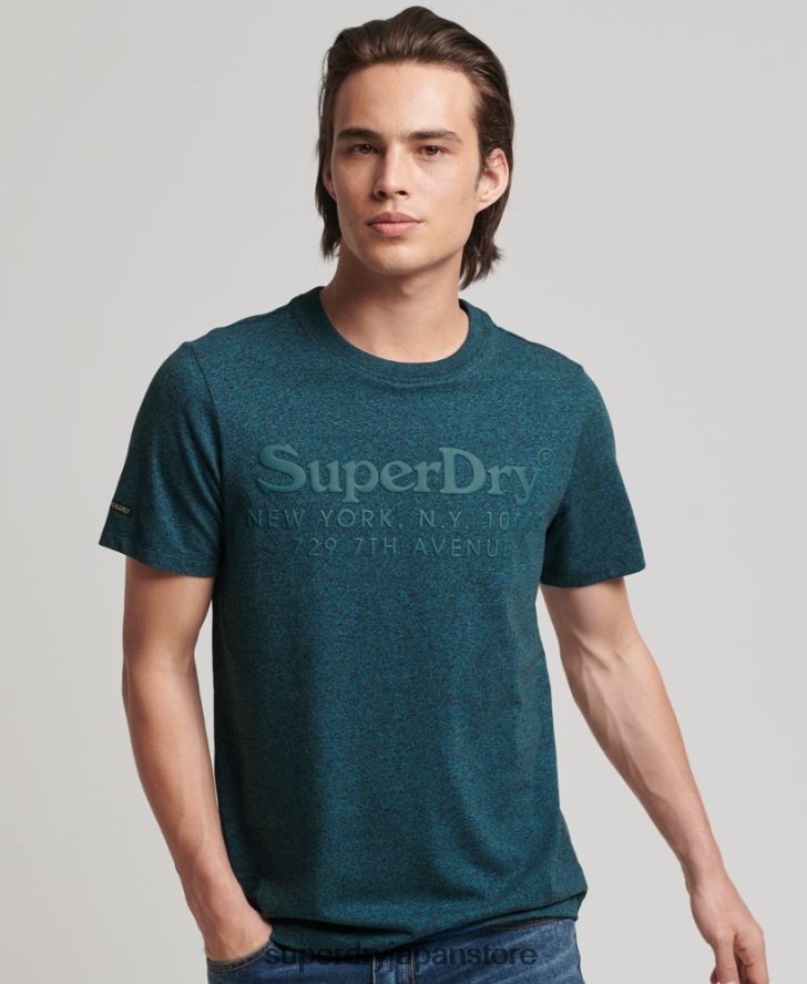 会場トーナルロゴTシャツ 男性 Superdry 衣類 青 2J62PZ4943