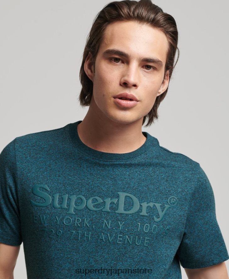 会場トーナルロゴTシャツ 男性 Superdry 衣類 青 2J62PZ4943