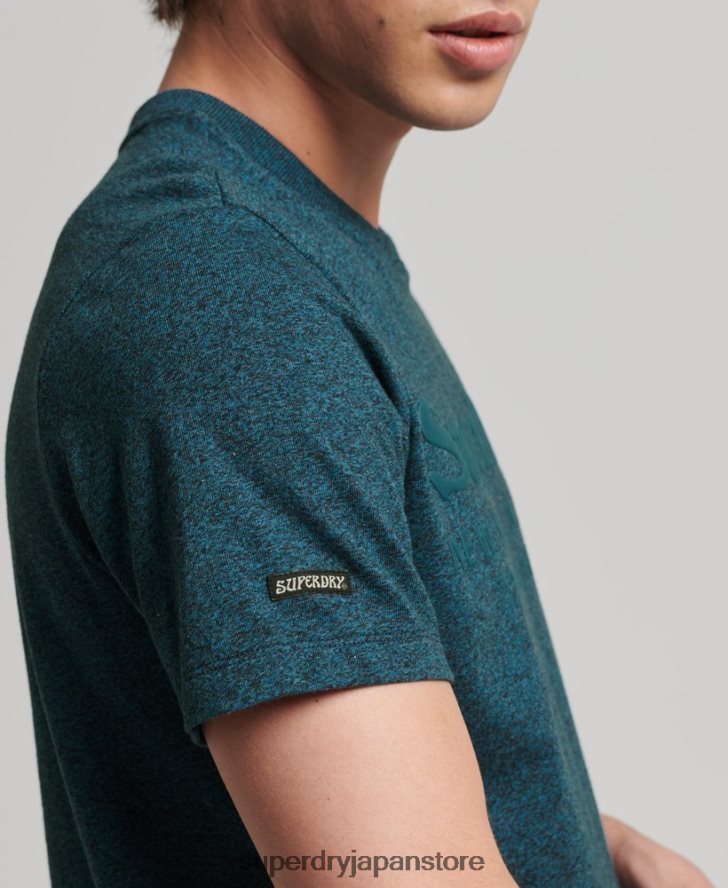 会場トーナルロゴTシャツ 男性 Superdry 衣類 青 2J62PZ4943