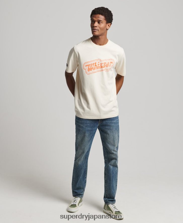 私の世代のヴィンテージ T シャツ 男性 Superdry 衣類 クリーム 2J62PZ4947