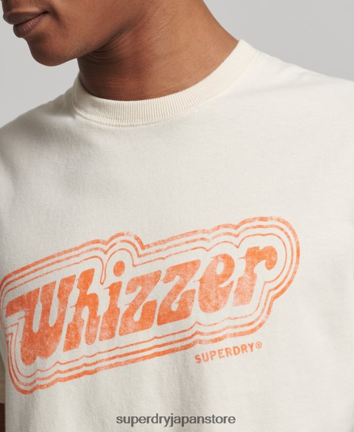 私の世代のヴィンテージ T シャツ 男性 Superdry 衣類 クリーム 2J62PZ4947
