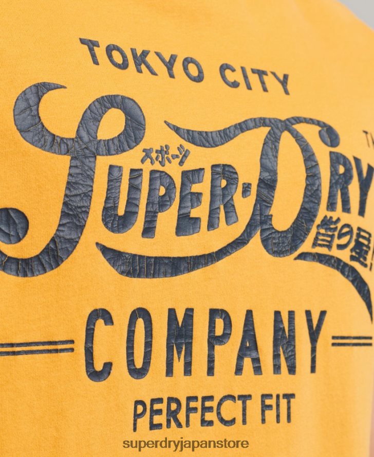 スクリプトスタイルカレッジTシャツ 男性 Superdry 衣類 黄色 2J62PZ4948