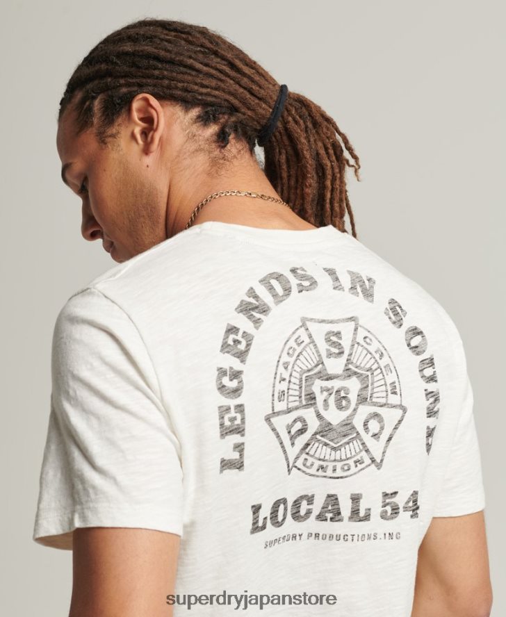 ヴィンテージグッズストアのTシャツ 男性 Superdry 衣類 クリーム 2J62PZ4949