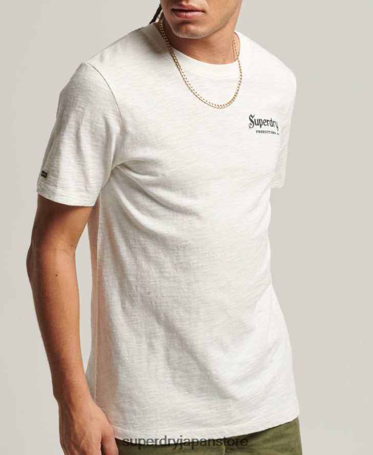 ヴィンテージグッズストアのTシャツ 男性 Superdry 衣類 クリーム 2J62PZ4949