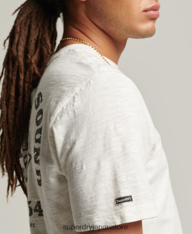 ヴィンテージグッズストアのTシャツ 男性 Superdry 衣類 クリーム 2J62PZ4949