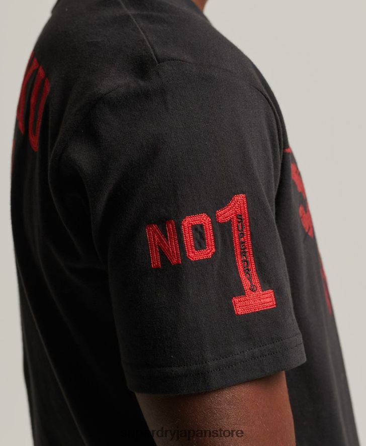 ヴィンテージカレッジTシャツ 男性 Superdry 衣類 黒 2J62PZ4950
