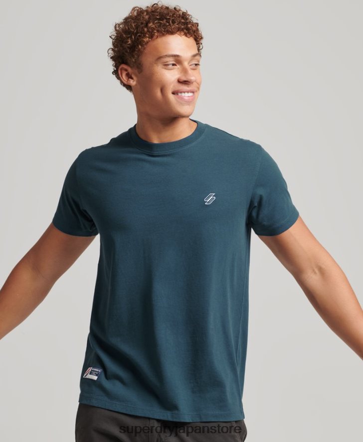オーガニックコットン エッセンシャル ロゴ ルーズフィット T シャツ 男性 Superdry 衣類 濃紺 2J62PZ4951