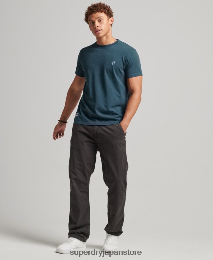 オーガニックコットン エッセンシャル ロゴ ルーズフィット T シャツ 男性 Superdry 衣類 濃紺 2J62PZ4951