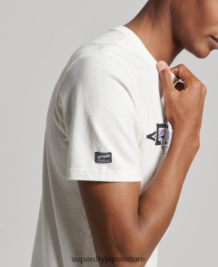 ヴィンテージカリTシャツ 男性 Superdry 衣類 白 2J62PZ4952