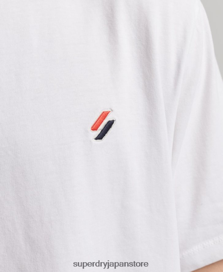オーガニックコットン エッセンシャル ロゴ ルーズフィット T シャツ 男性 Superdry 衣類 白 2J62PZ4955