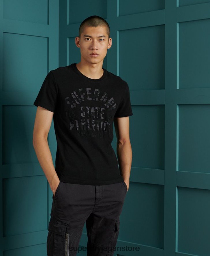 ブラックアウトTシャツ 男性 Superdry 衣類 黒 2J62PZ4964