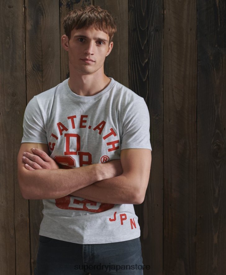 陸上競技用クラシックTシャツ 男性 Superdry 衣類 ライトグレー 2J62PZ4966