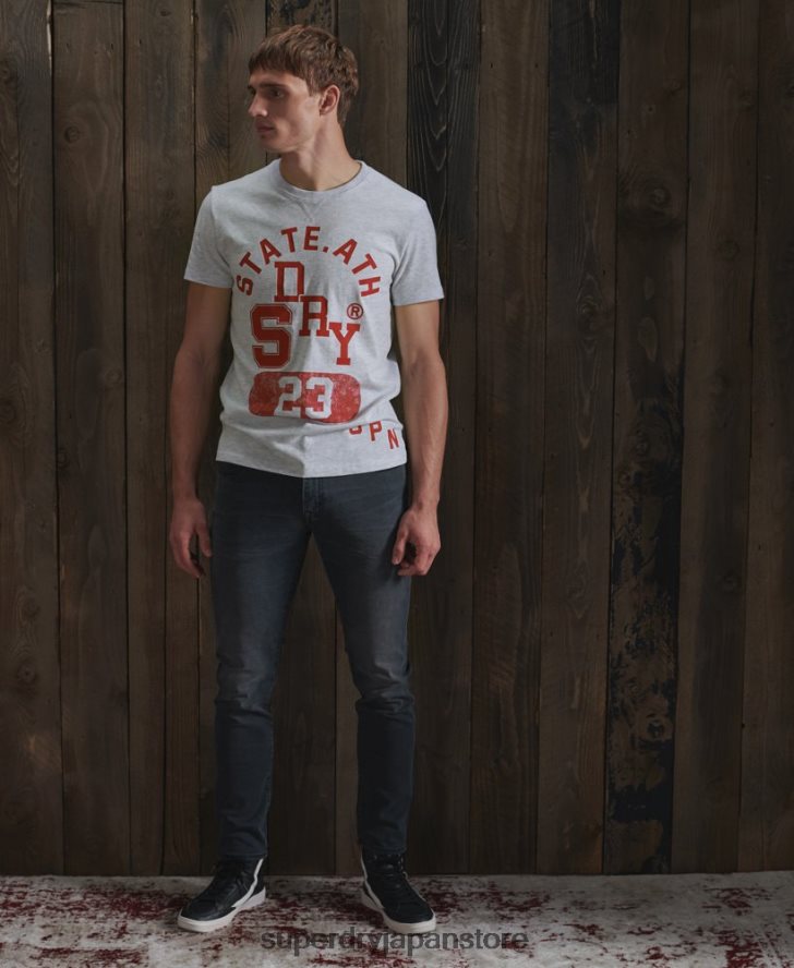 陸上競技用クラシックTシャツ 男性 Superdry 衣類 ライトグレー 2J62PZ4966