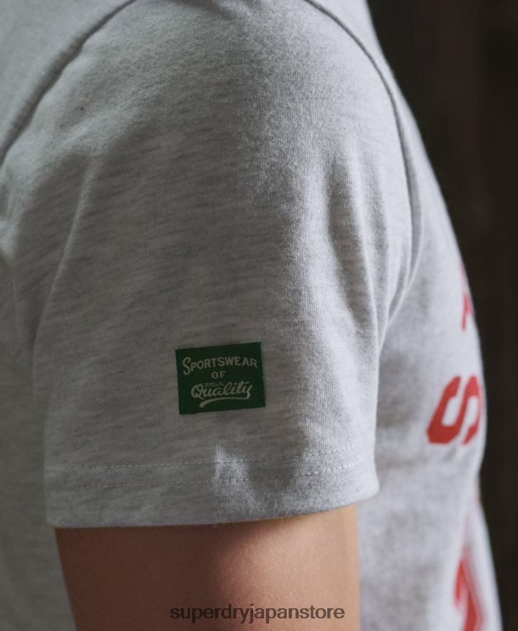 陸上競技用クラシックTシャツ 男性 Superdry 衣類 ライトグレー 2J62PZ4966