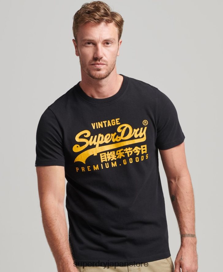 ヴィンテージロゴヘリテージTシャツ 男性 Superdry 衣類 黒 2J62PZ4967