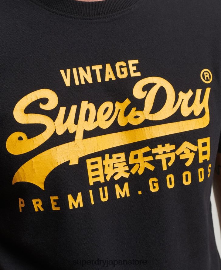 ヴィンテージロゴヘリテージTシャツ 男性 Superdry 衣類 黒 2J62PZ4967