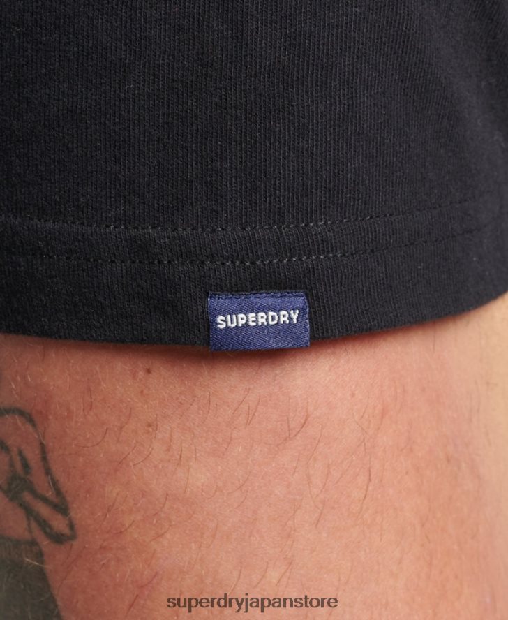 ヴィンテージロゴヘリテージTシャツ 男性 Superdry 衣類 黒 2J62PZ4967