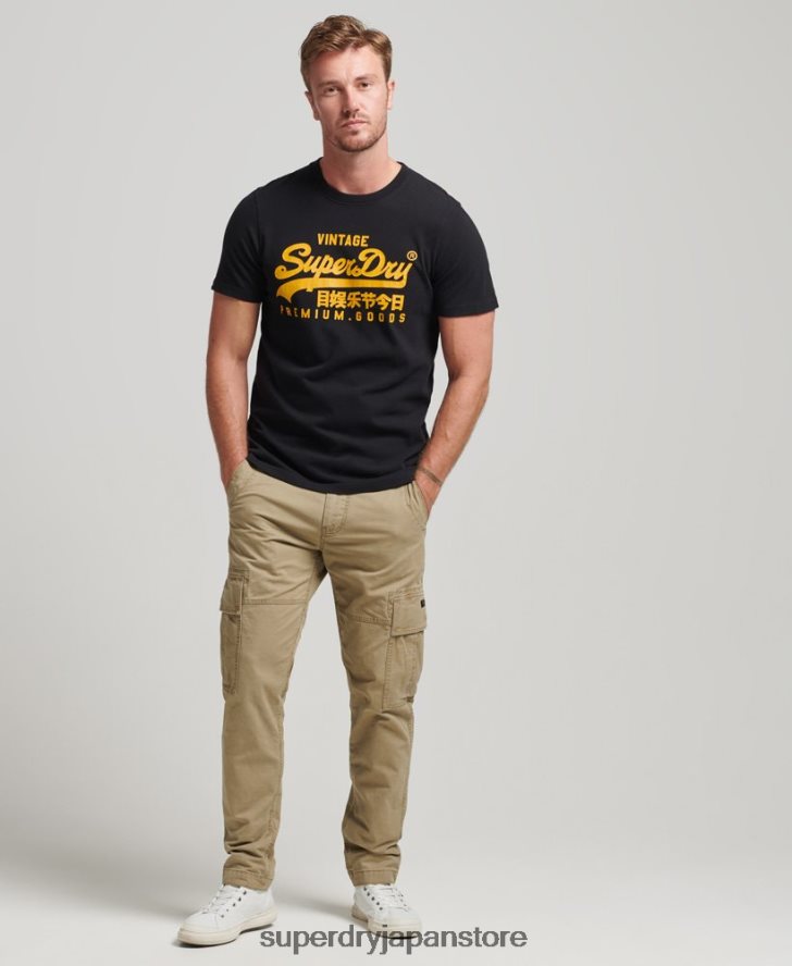 ヴィンテージロゴヘリテージTシャツ 男性 Superdry 衣類 黒 2J62PZ4967
