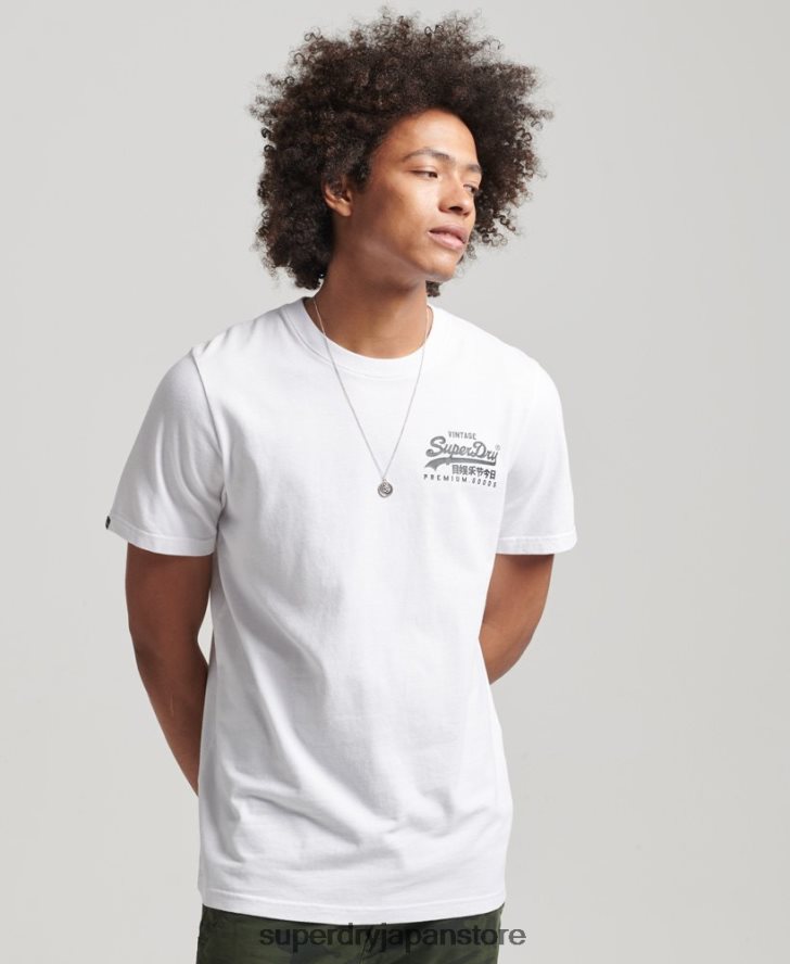 ヴィンテージロゴヘリテージTシャツ 男性 Superdry 衣類 白 2J62PZ4968