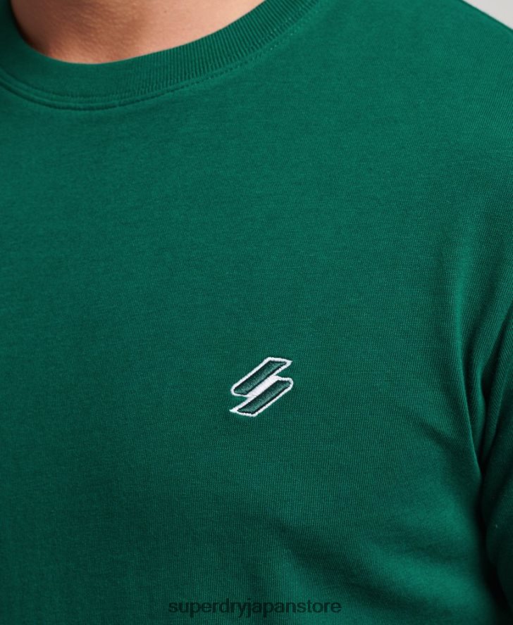 オーガニックコットン エッセンシャル ロゴ ルーズフィット T シャツ 男性 Superdry 衣類 緑 2J62PZ4969