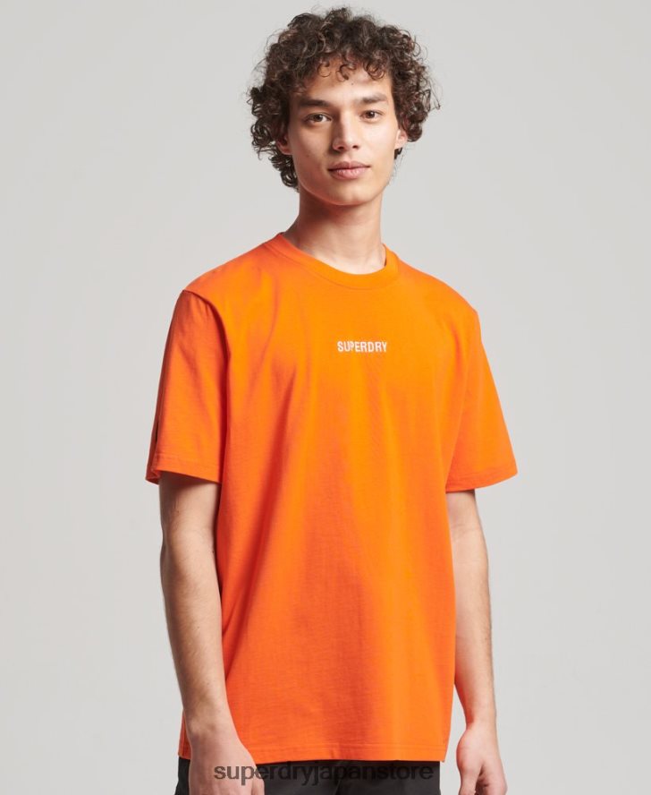 ヤマシールドグラフィックTシャツ 男性 Superdry 衣類 オレンジ 2J62PZ4974