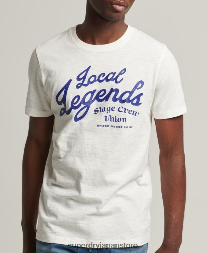 ヴィンテージグッズストアのTシャツ 男性 Superdry 衣類 白 2J62PZ4975