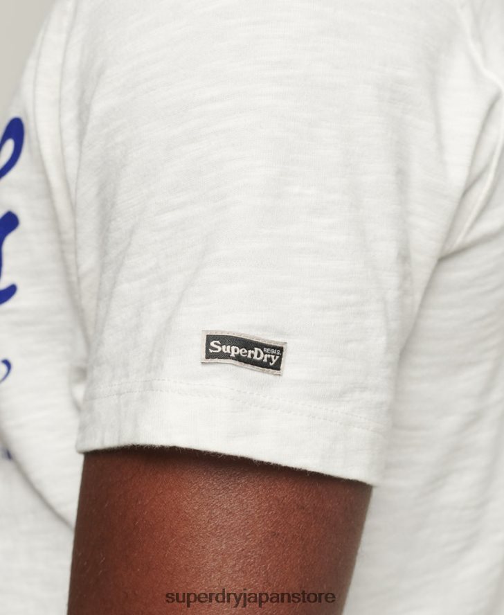 ヴィンテージグッズストアのTシャツ 男性 Superdry 衣類 白 2J62PZ4975