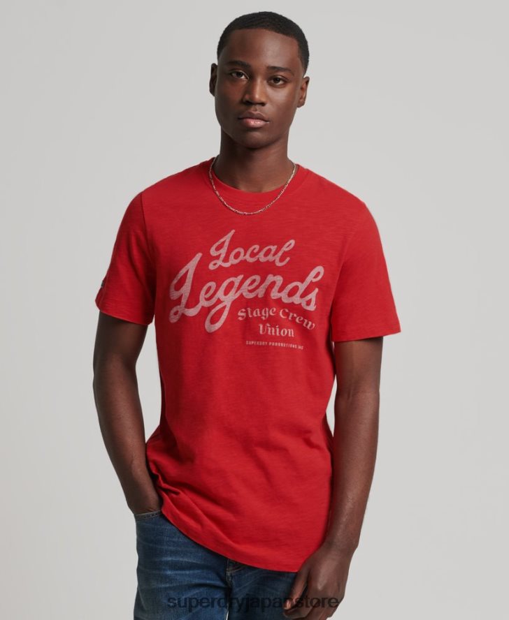 ヴィンテージグッズストアのTシャツ 男性 Superdry 衣類 赤 2J62PZ4976