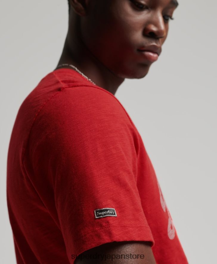 ヴィンテージグッズストアのTシャツ 男性 Superdry 衣類 赤 2J62PZ4976