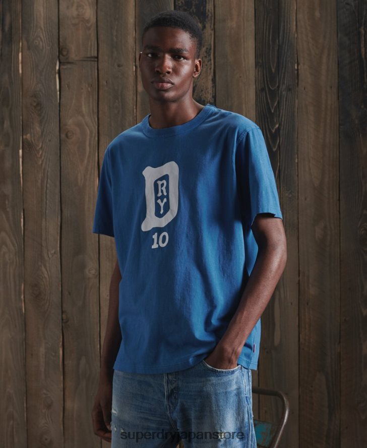 限定版ドライバーシティ T シャツ 男性 Superdry 衣類 海軍 2J62PZ4985