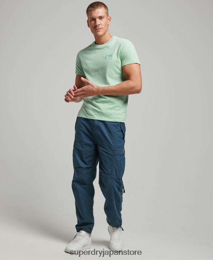オーガニックコットン エッセンシャルロゴ Tシャツ 男性 Superdry 衣類 緑 2J62PZ4