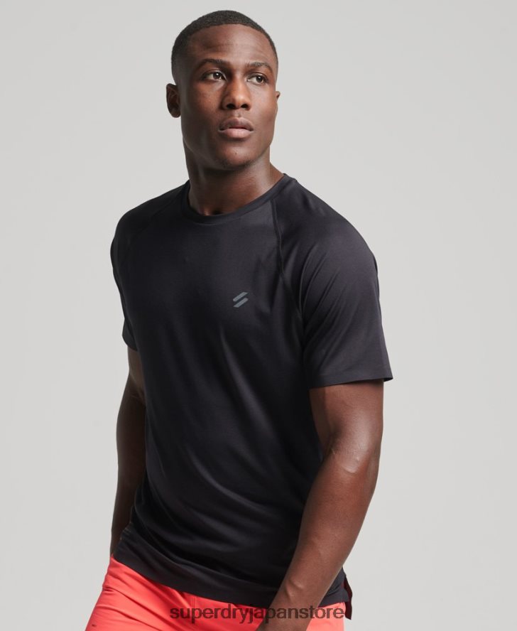 トレインプレミアム半袖Tシャツ 男性 Superdry 衣類 黒 2J62PZ5386